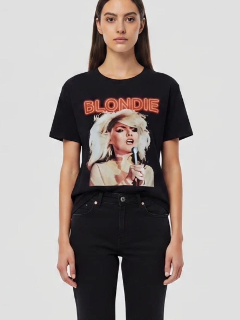 Vintage Blondie Graphic Tee - Black